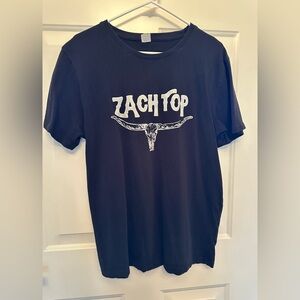 Zach Top Country Band Tee in Black Graphic Skull Unisex L